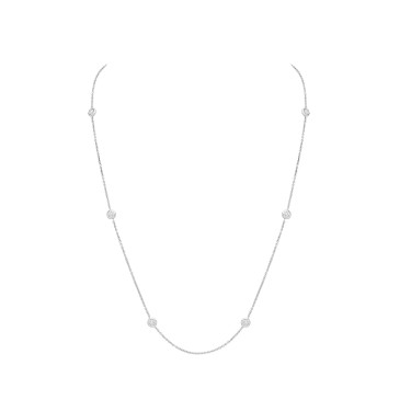 18ct White 0.60ct Diamonds By The Inch Chain - 16