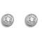 18ct White Gold 50pts Rub over Earrings
