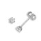 18ct White Gold 35pt 6 Claw Dia Soli Stud Earring
