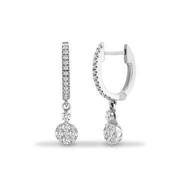 18ct White 0.50ct Diamond Earrings