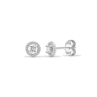 18ct White 0.40ct Diamond Cluster Earrings