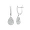 18ct White 0.80ct Dia Cluster Pear Shape Earring