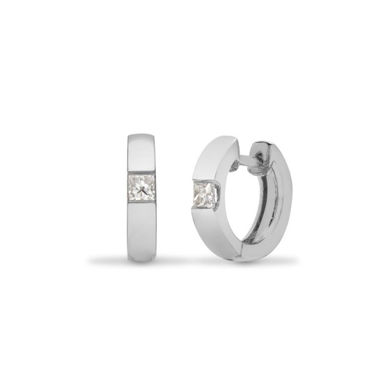 18ct White Gold Diamond Earrings