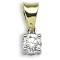 18ct Yellow Gold 75pt 4 Claw Diamond Solitaire Pendant