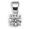 18ct White Gold 10pt 4 Claw Diamond Solitaire Pendant