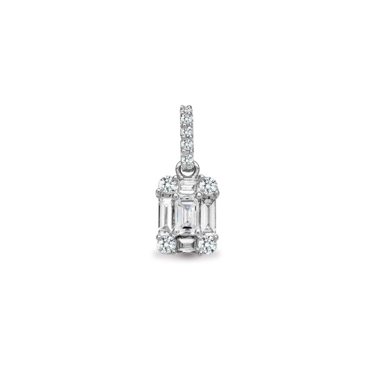 18ct White Gold Diamond Pendant