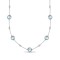 18ct White Gold Diamond And Blue Topaz Necklace