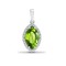18ct White Gold Diamond And Peridot Pendant