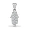 18ct 2 Col 0.14ct Diamond Hamsa Pendant