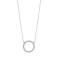 18ct White 0.18ct Diamond Circle Pendant - 18