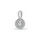 18ct White Gold 0.48ct Diamond Looped Bale Cluster Pendant