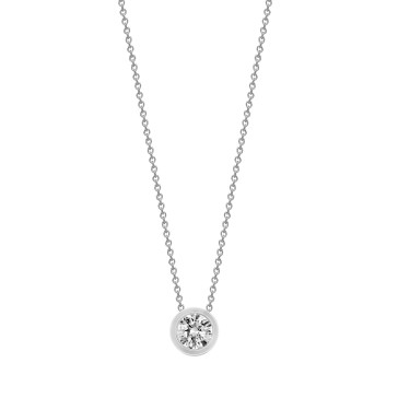 18ct White 1.00ct Threaded Rub over set Diamond Pendant