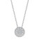 18ct White 0.55ct Dia Cluster Circle Slider Pendant