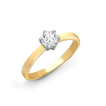 18ct Yellow Gold 75pts Solitaire Dia Ring