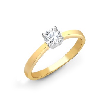 18ct Yellow Gold 50pts Solitaire Dia Ring