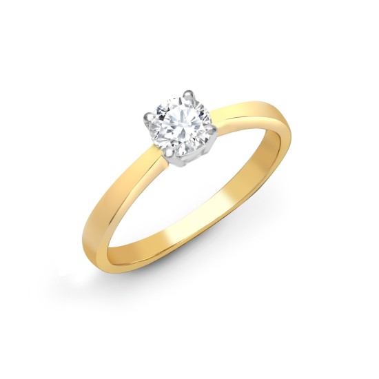 18ct Yellow Gold 75pts Solitaire Dia Ring